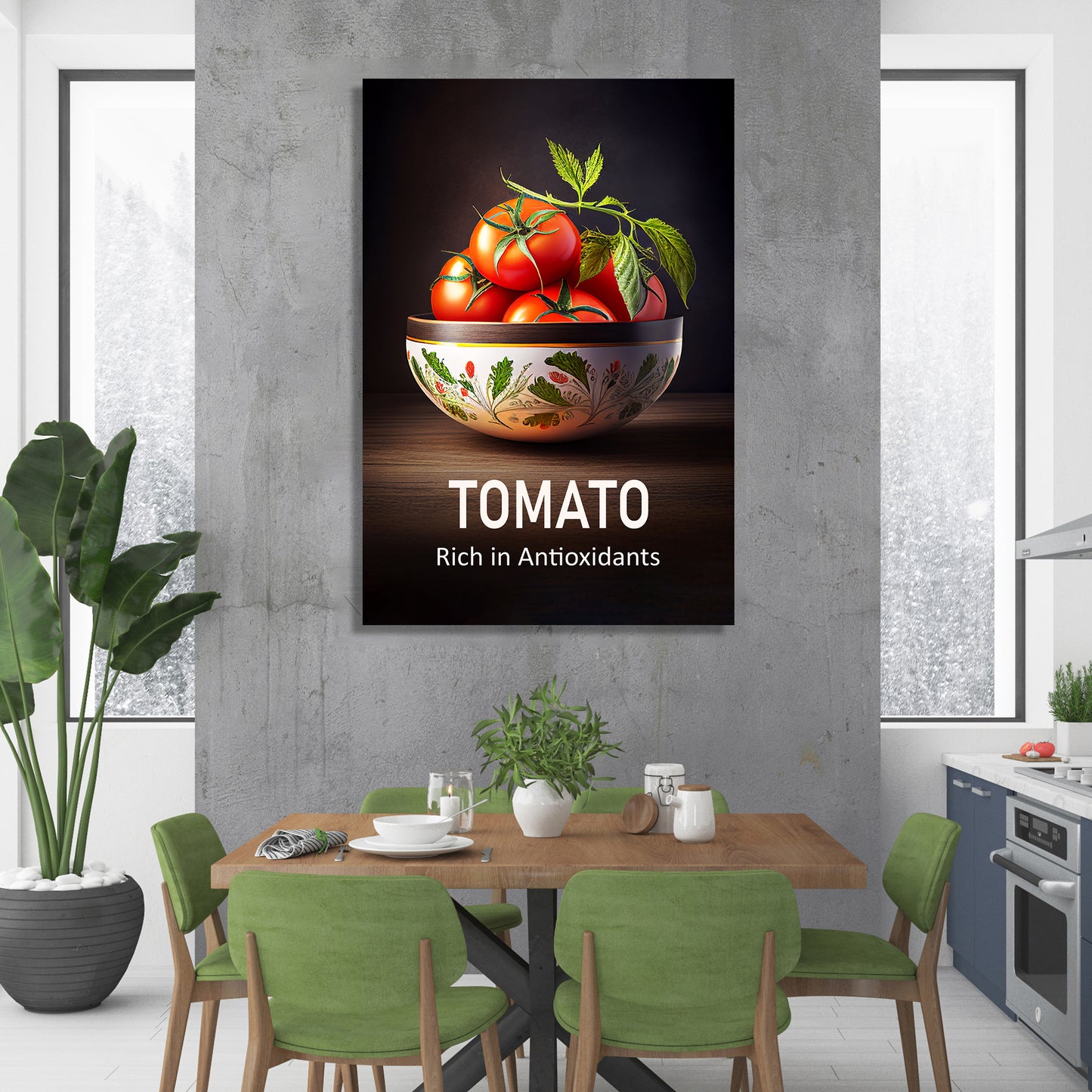 Canvas Paintings for Restaurant Kitchen Cafe Wall decor - Tomato Picture Canvas Frame-Kotart