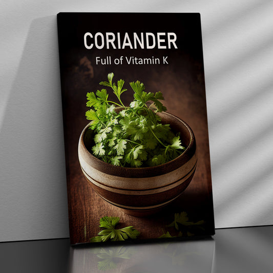 Coriander Canvas Paintings for Restaurant Kitchen Cafe Wall Decor-Kotart