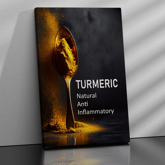 Turmeric Canvas Paintings for Restaurant Kitchen Cafe Wall Decor-Kotart