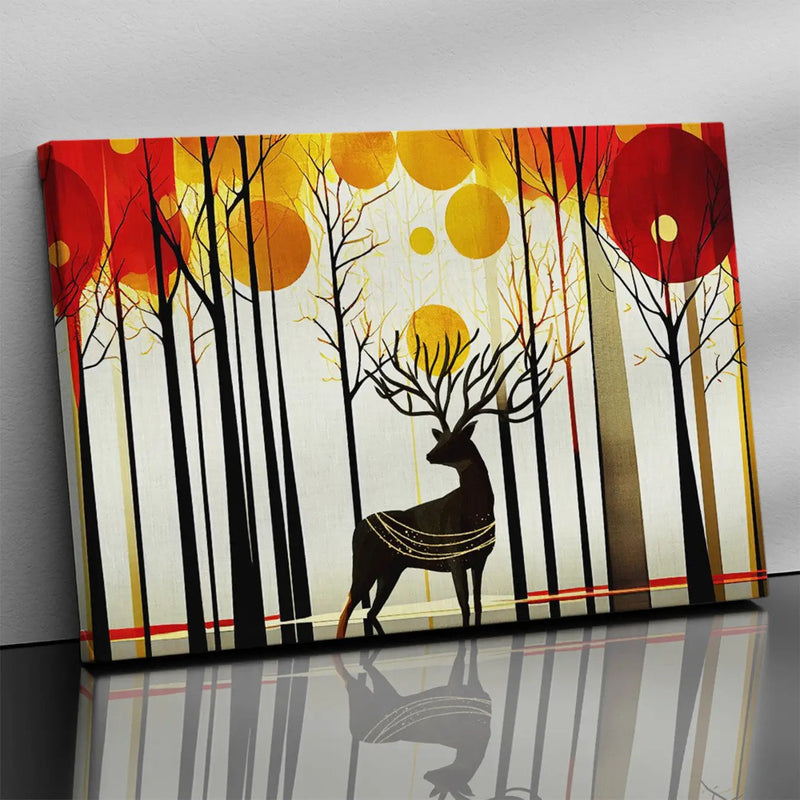 Modern Art Canvas for Wall Decor - Beautiful deer Art Canvas Painting-Kotart