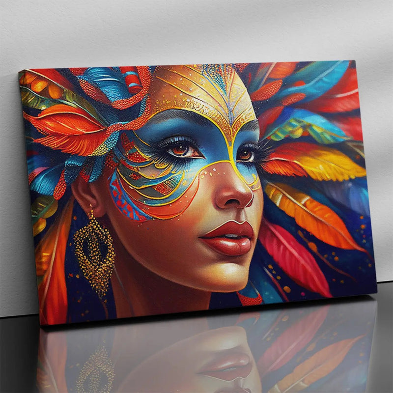 Vibrant Colors Ethnic Brazilian Women Art Canvas Painting-Kotart