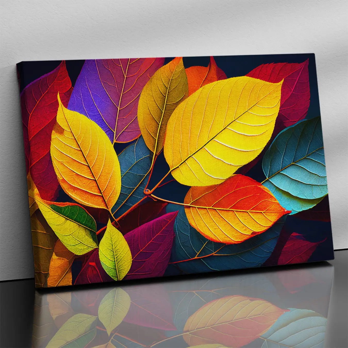 Nature Inspired Colorful Leaf Art Canvas Prints Kotart Nature Inspired Colorful Leaf Art Canvas Prints Kotart