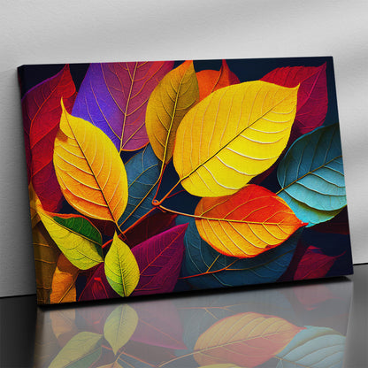 Nature Inspired Colorful Leaf Art Canvas Paintings-Kotart