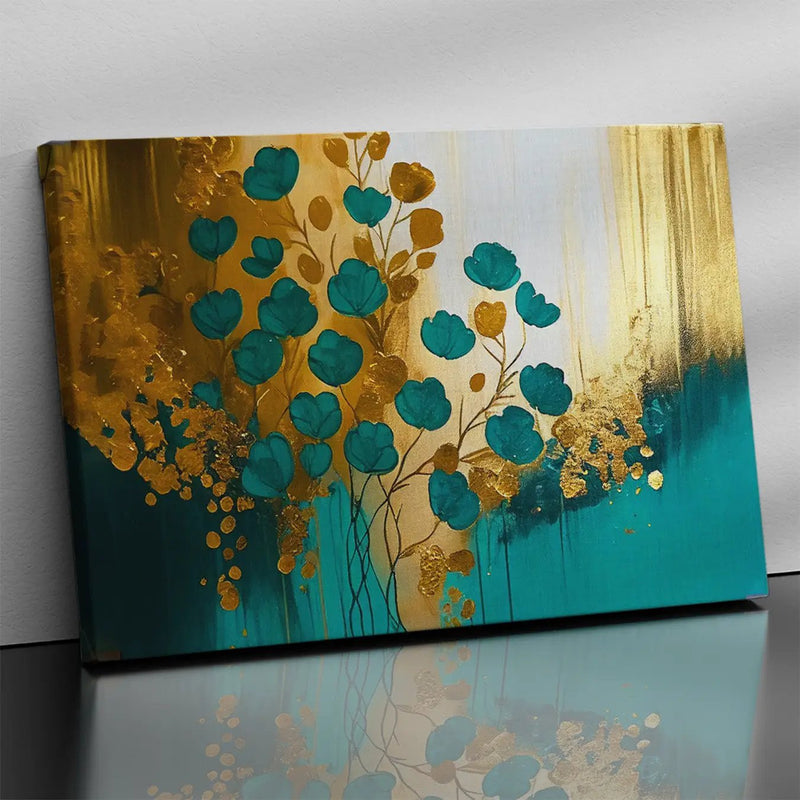 Modern Abstract Art Canvas for Home and Office Wall Decor - Nature Inspired Green Color Canvas Painting-Kotart