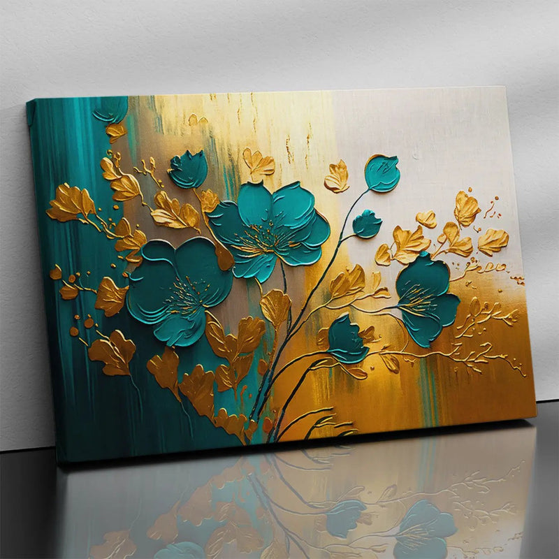 Nature Inspired Modern Art Green Color Canvas Painting-Kotart