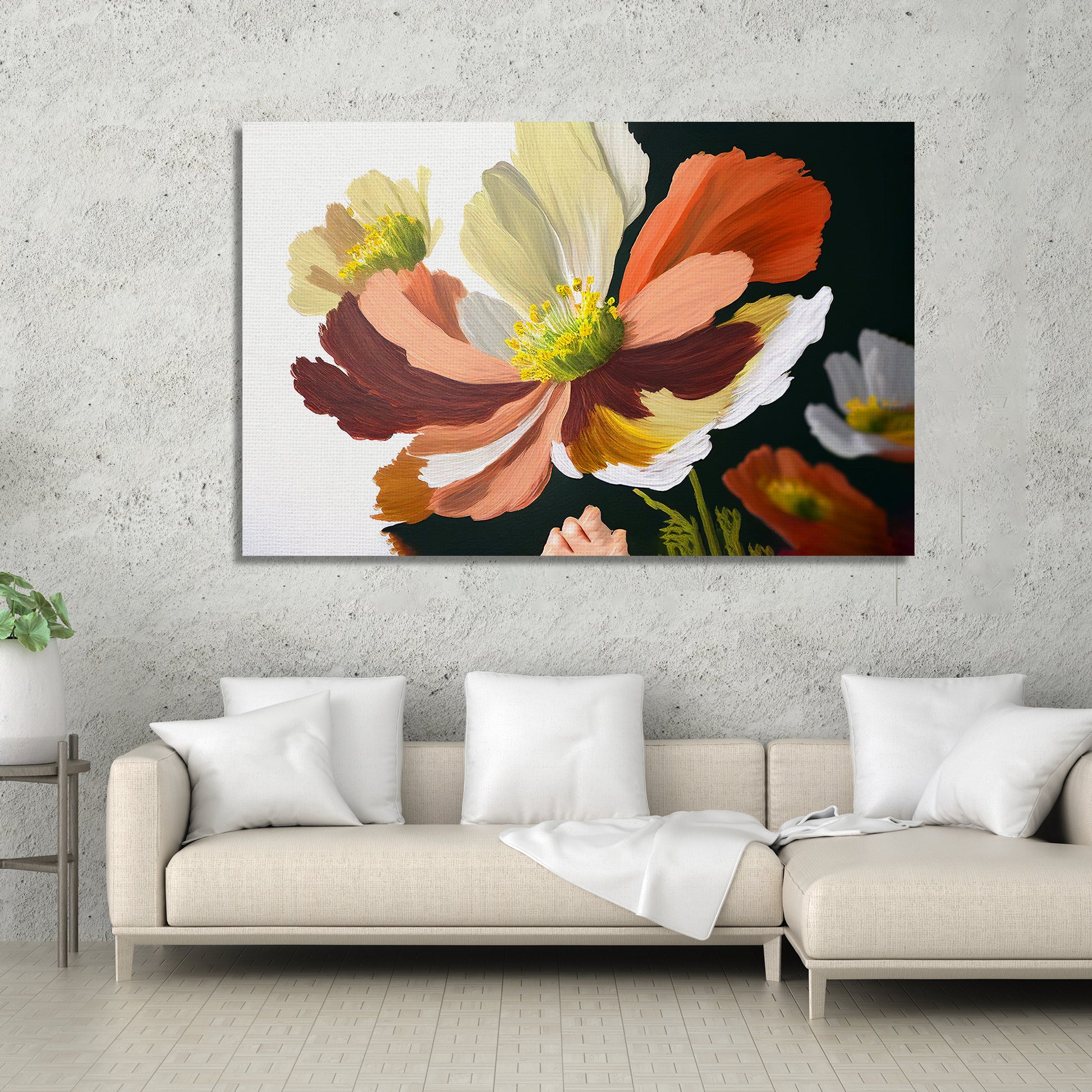 Modern Floral Art Canvas for Wall Decor-Kotart