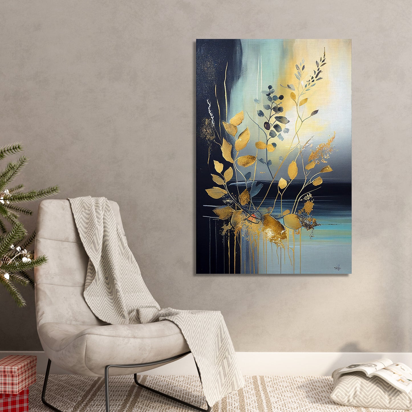 Nature Inspired Modern Art Canvas Painting - Abstract Art Canvas-Kotart