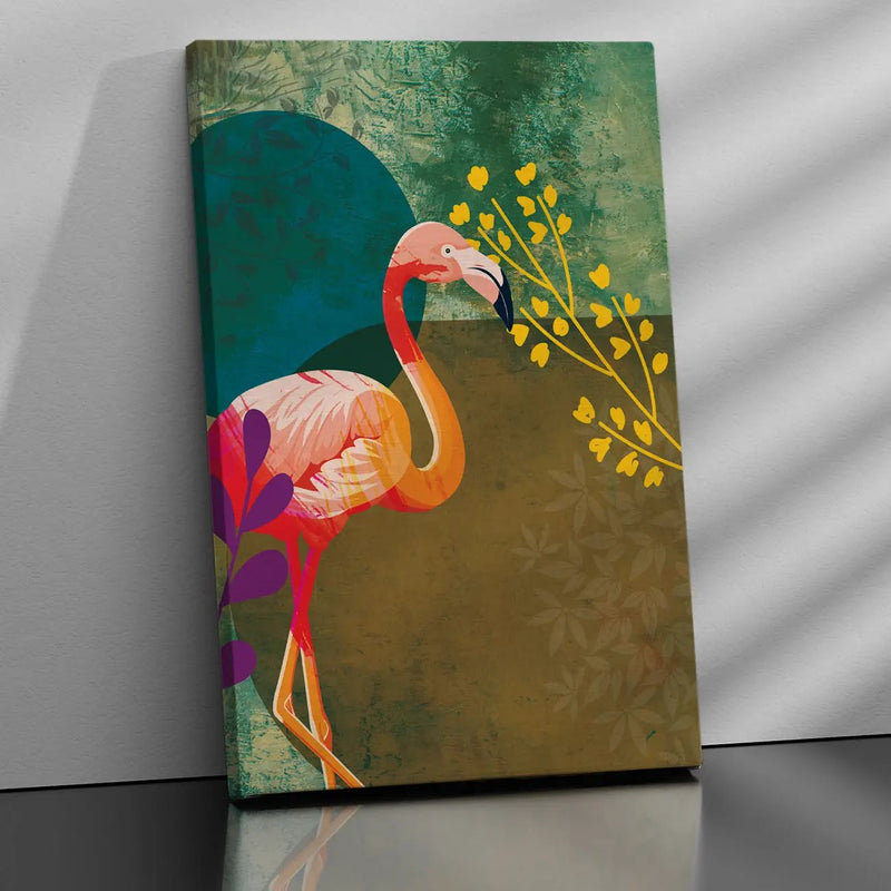 Beautiful Flamingo Canvas Painting for Home Decor - Vibrant Canvas Painting-Kotart