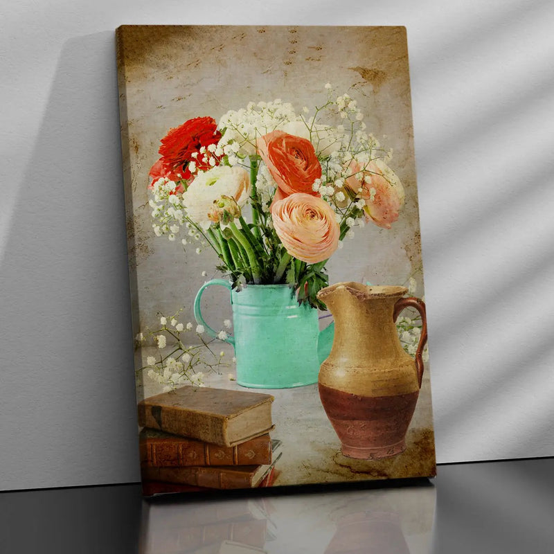 Nature Inspired Beautiful Vibrant Floral Canvas Painting for Wall Decor-Kotart