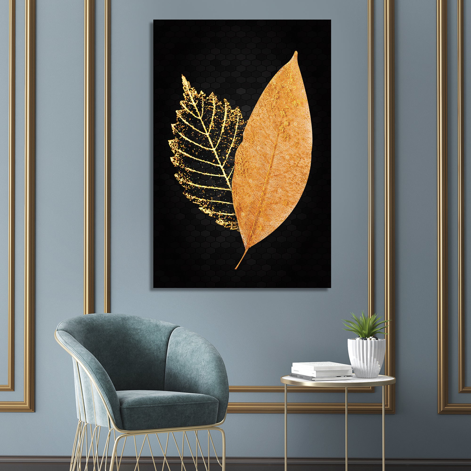 Classic Black and Golden Canvas Painting Luxury Golden Canvas