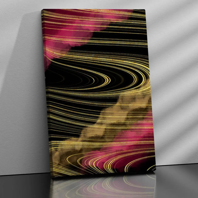 Vibrant Beautiful Black and Golden Canvas Painting - Abstract Art Canvas for Wall Decor-Kotart