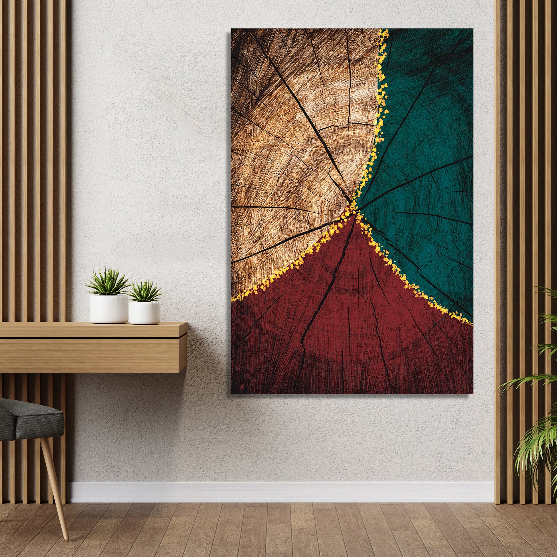 Vibrant Beautiful Black and Golden Canvas Painting - Abstract Art Canvas for Wall Decor-Kotart