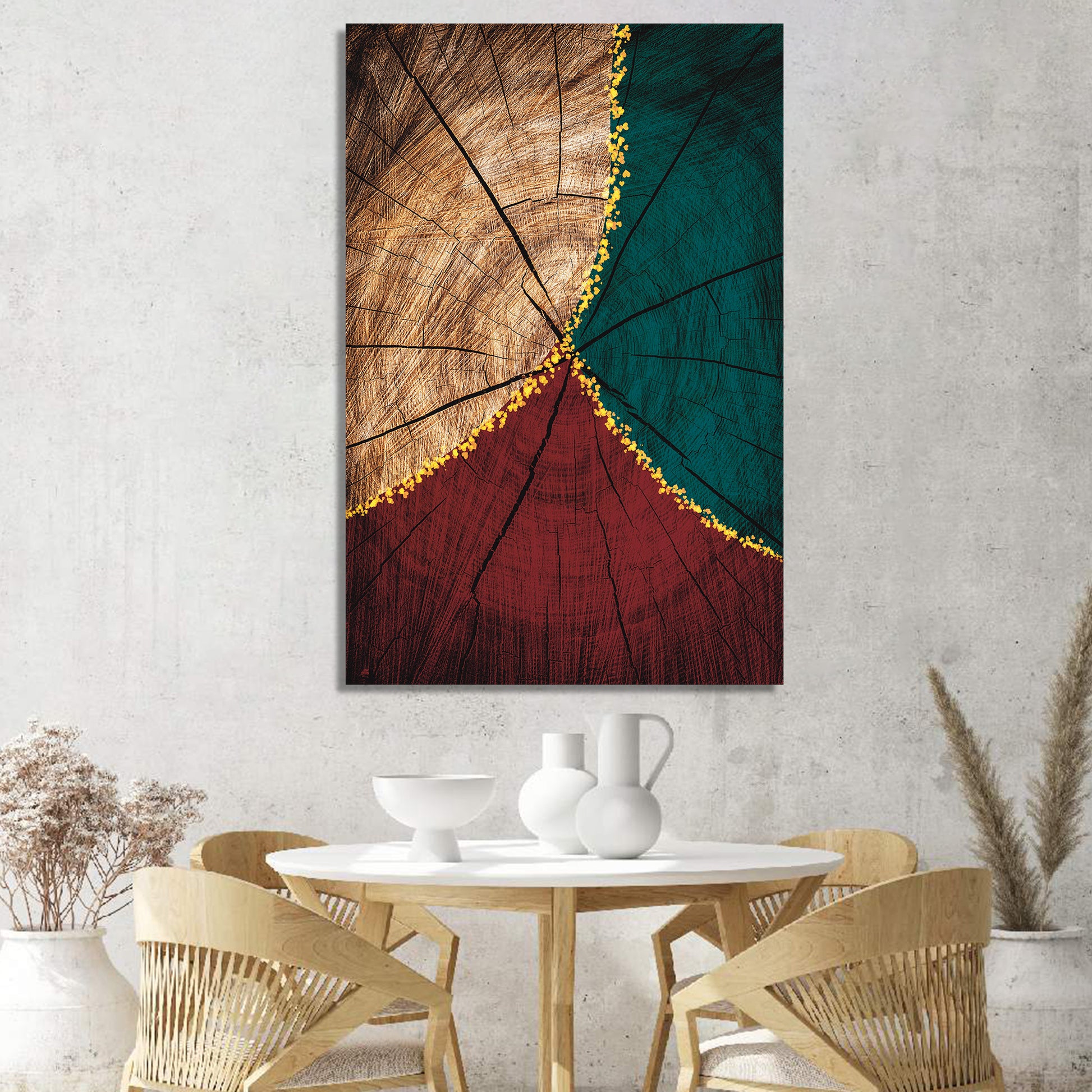 Vibrant Beautiful Black and Golden Canvas Painting - Abstract Art Canvas for Wall Decor-Kotart