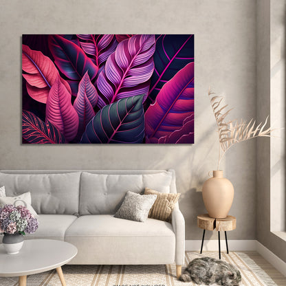 Nature Inspired Canvas Painting for Wall Decor - Abstract Nature Art Pink Canvas Paintings for Living Room Bedroom Decoration-Kotart