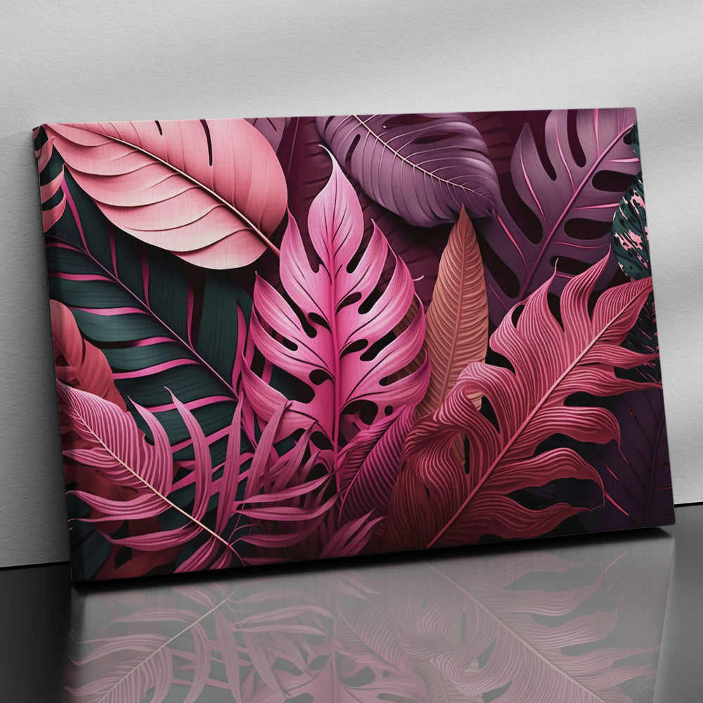 Nature Inspired Leaf Art Canvas Painting for Wall Decor - Abstract Nature Art Canvas Paintings for Living Room Bedroom Decoration-Kotart