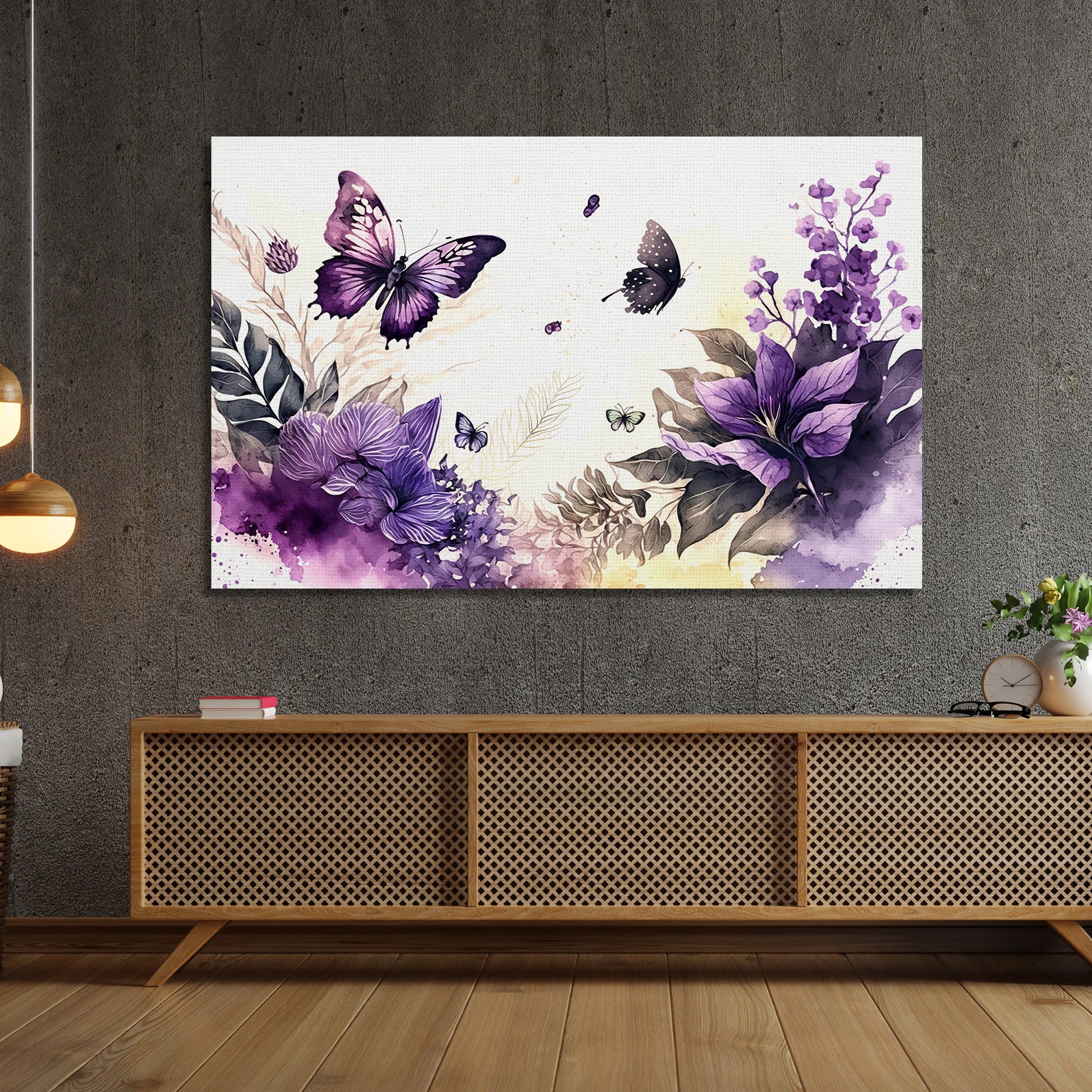 Abstract Floral Art Canvas Paintings for Stylish Living Room Decor - Nature Inspired Leaf Canvas Painting-Kotart