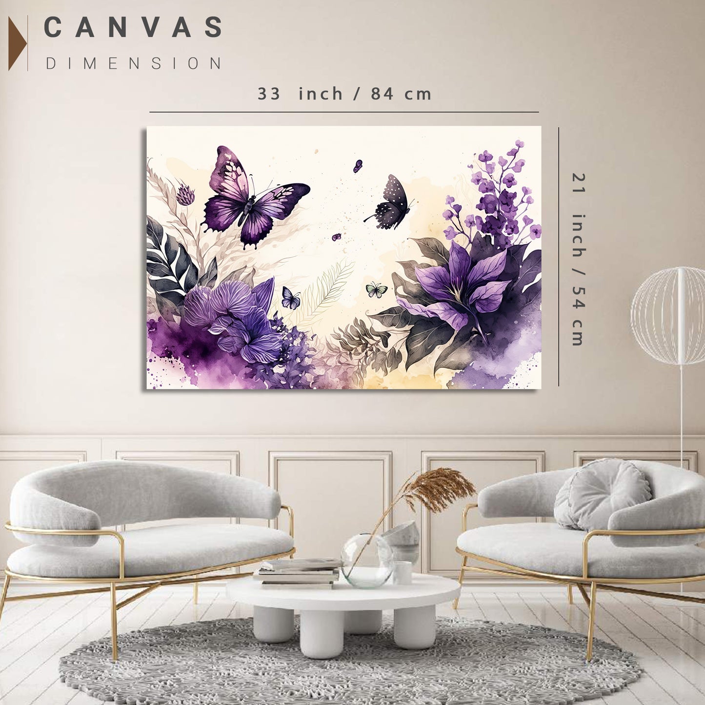 Abstract Floral Art Canvas Paintings for Stylish Living Room Decor - Nature Inspired Leaf Canvas Painting-Kotart