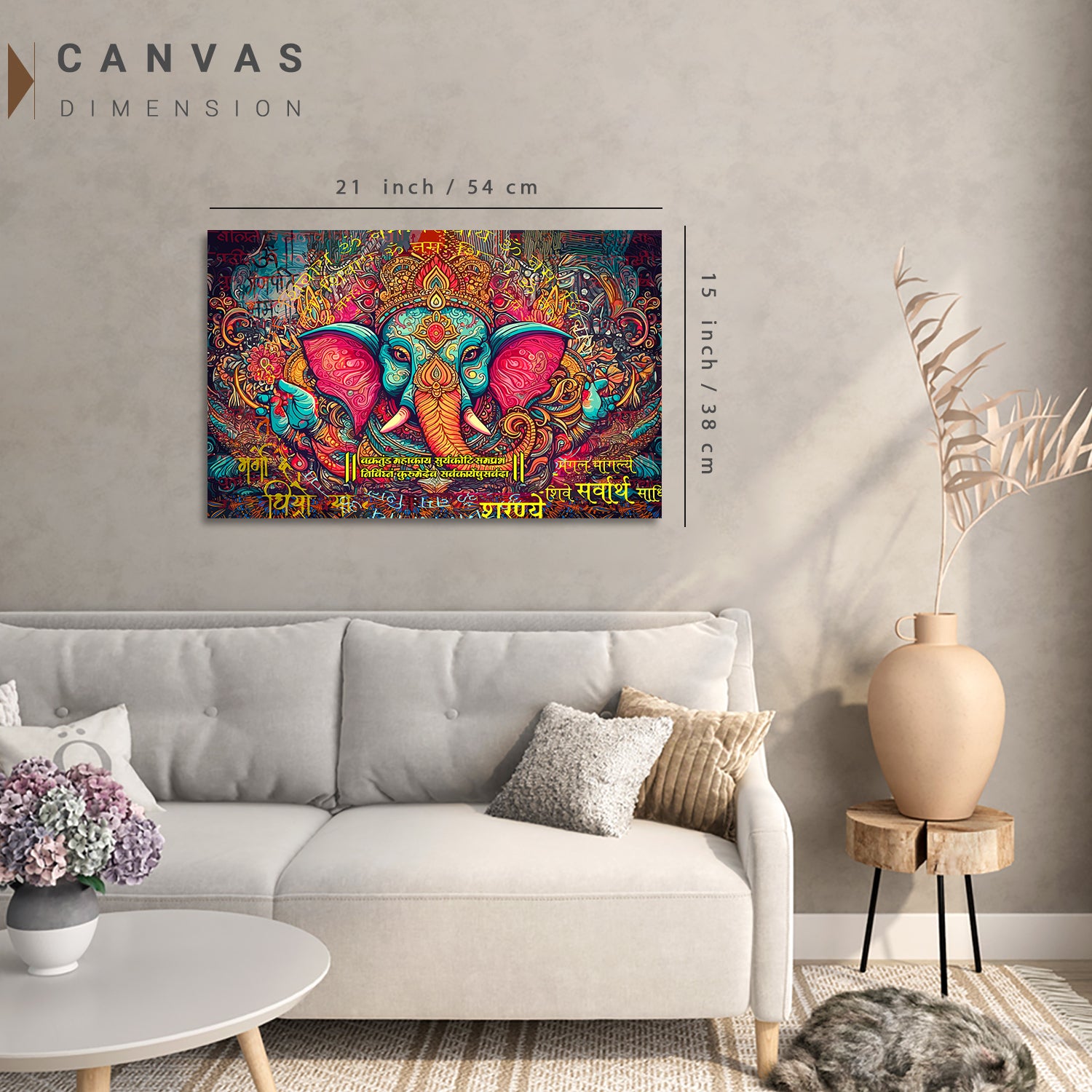 Lord Ganesha Canvas Painting | Divine Artwork for Home Decor | Canvas Wall Paintings for Living Room Bdroom Wall Decor-Kotart