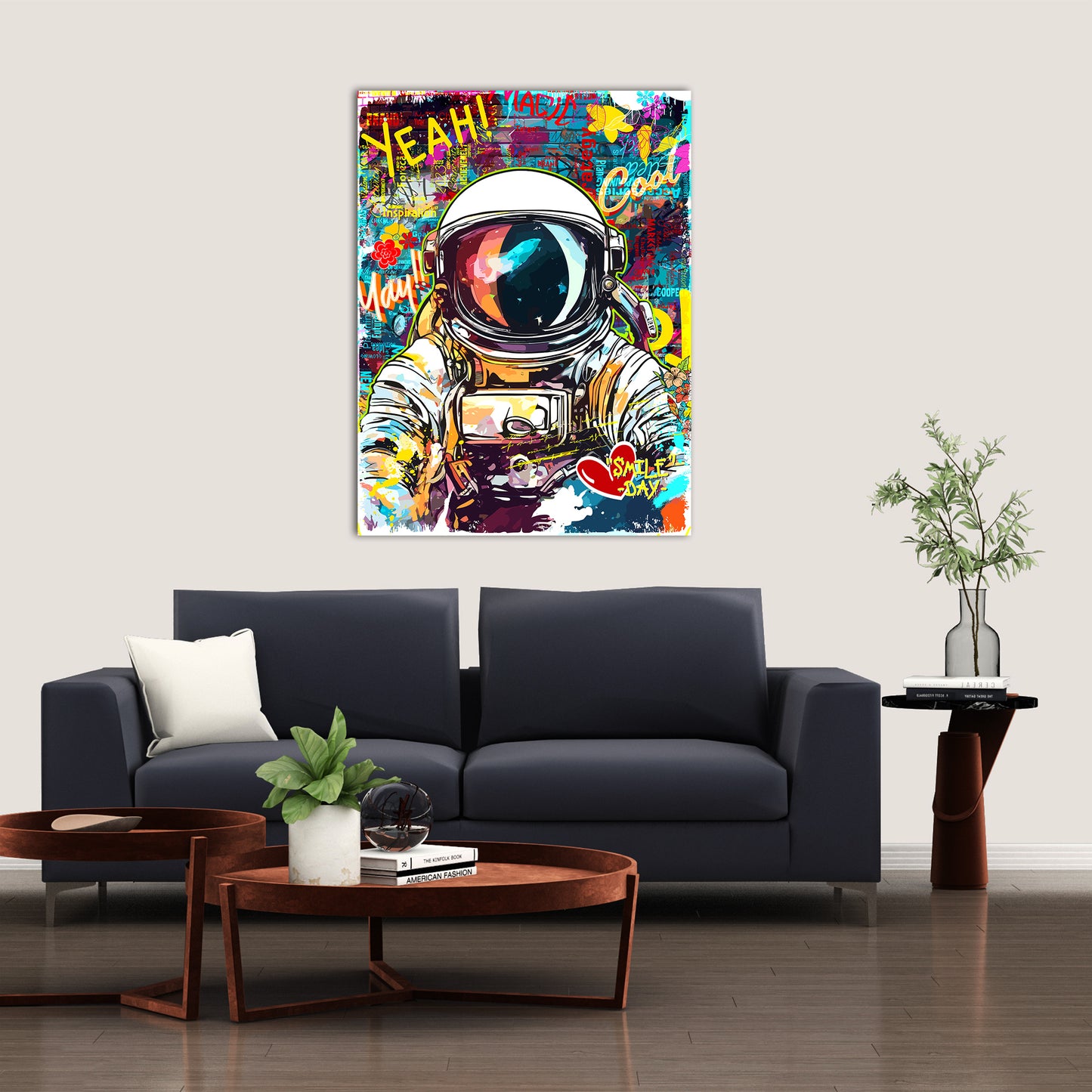 Urban Astronaut Graffiti Canvas Painting for Living Room Bedroom Home and Office Wall Decor-Kotart