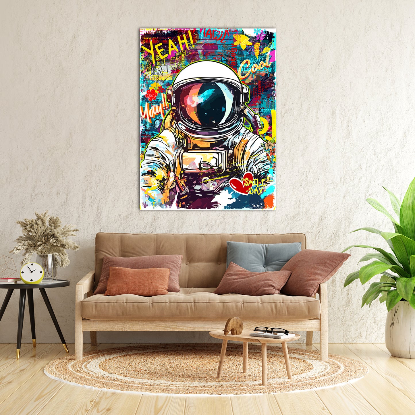 Urban Astronaut Graffiti Canvas Painting for Living Room Bedroom Home and Office Wall Decor-Kotart