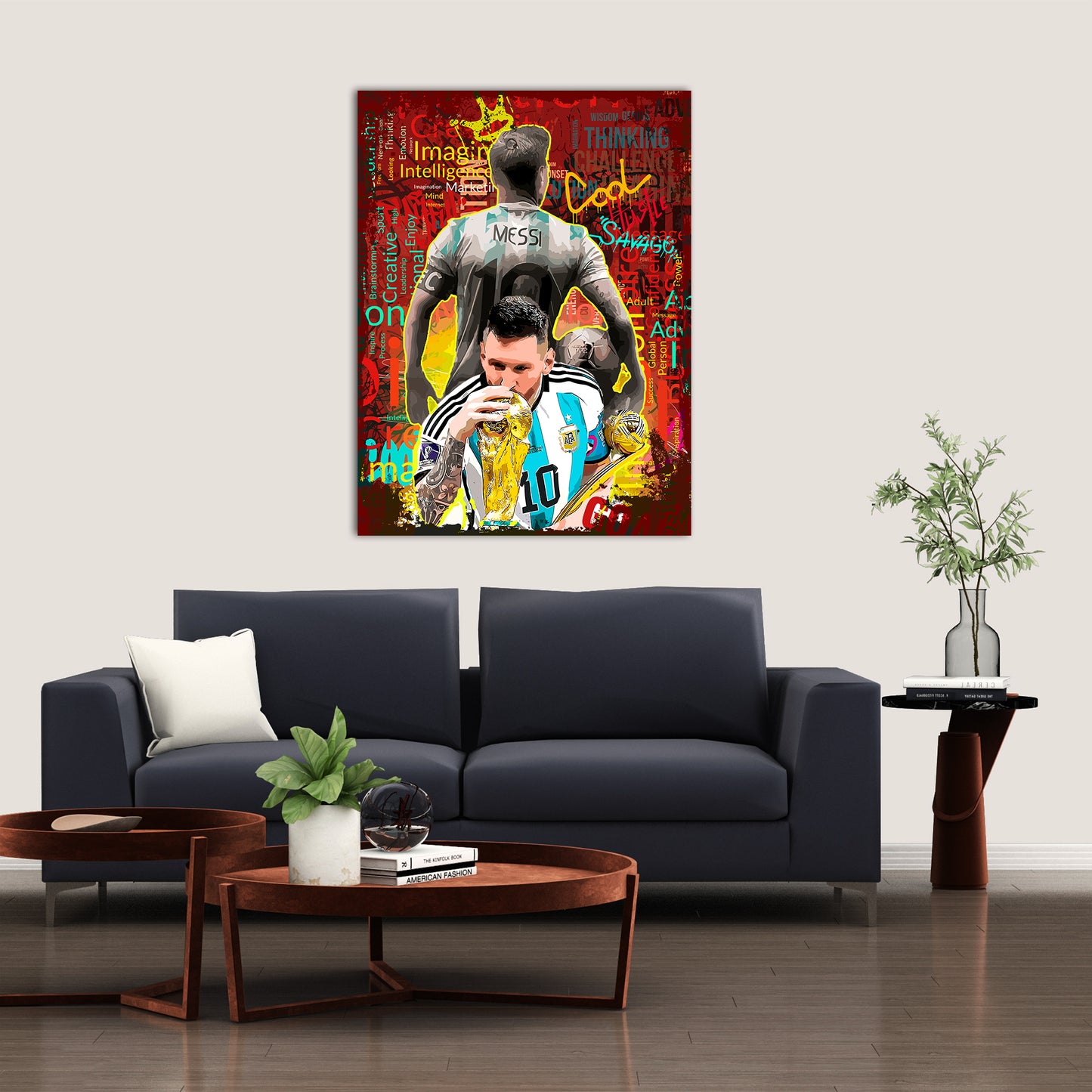 Lionel Messi Canvas Art | Football Legend Wall Decor Canvas Painting for Home Decor-Kotart