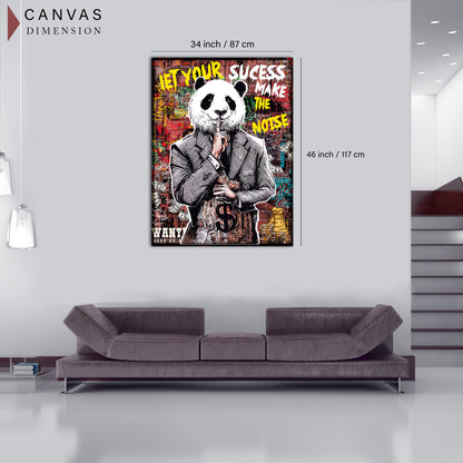 Vibrant Graffiti-Style Panda Canvas Paintings | Canvas Paintings for Living Room Bedroom Home and Office Wall Decor-Kotart