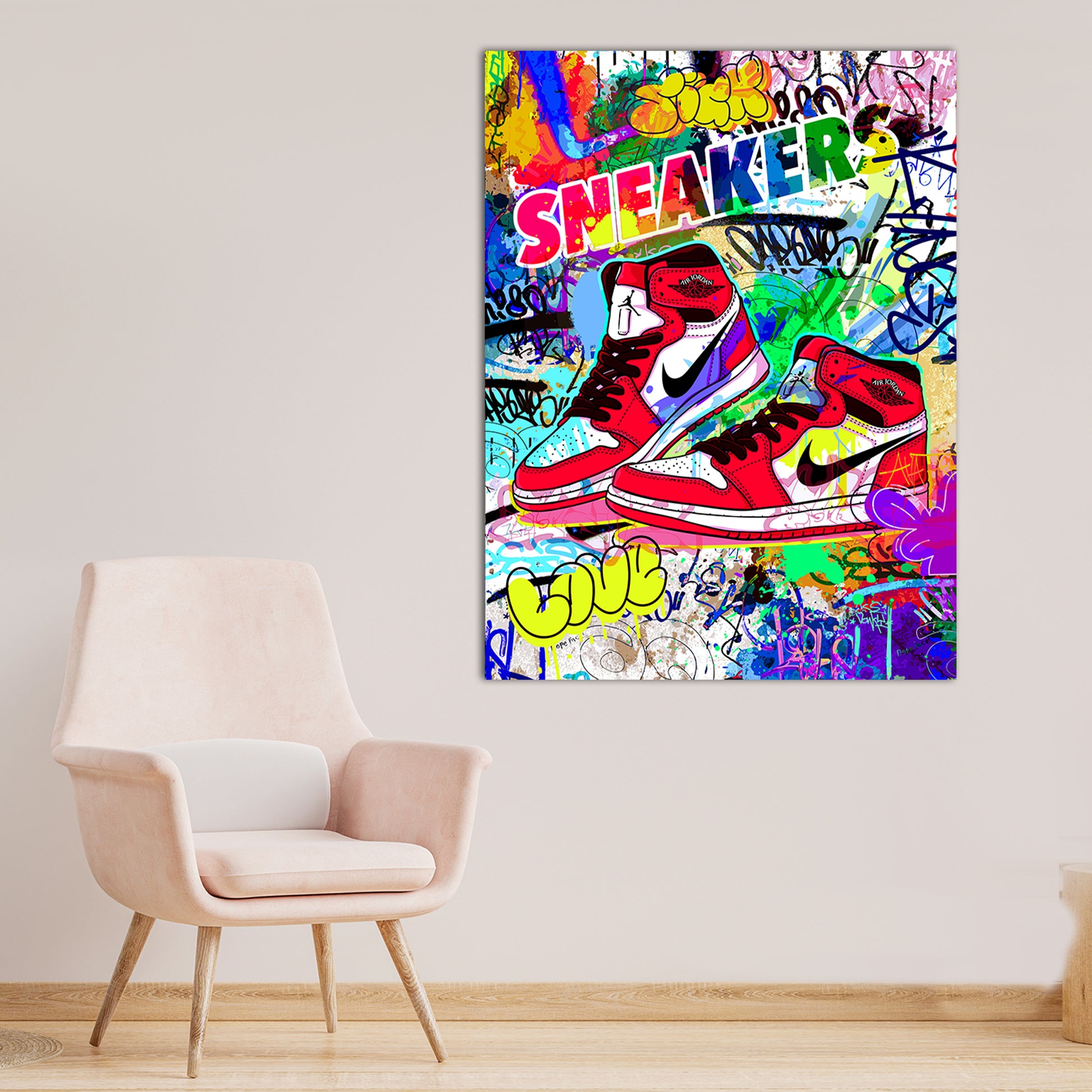 Cool Sneakers Canvas Prints Urban Shoe Art Collection for Living