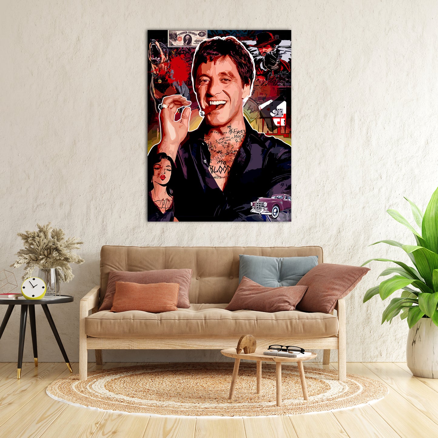 Al Pacino Canvas Paintings | Iconic Hollywood Art Canvas Painting for Wall Decor-Kotart