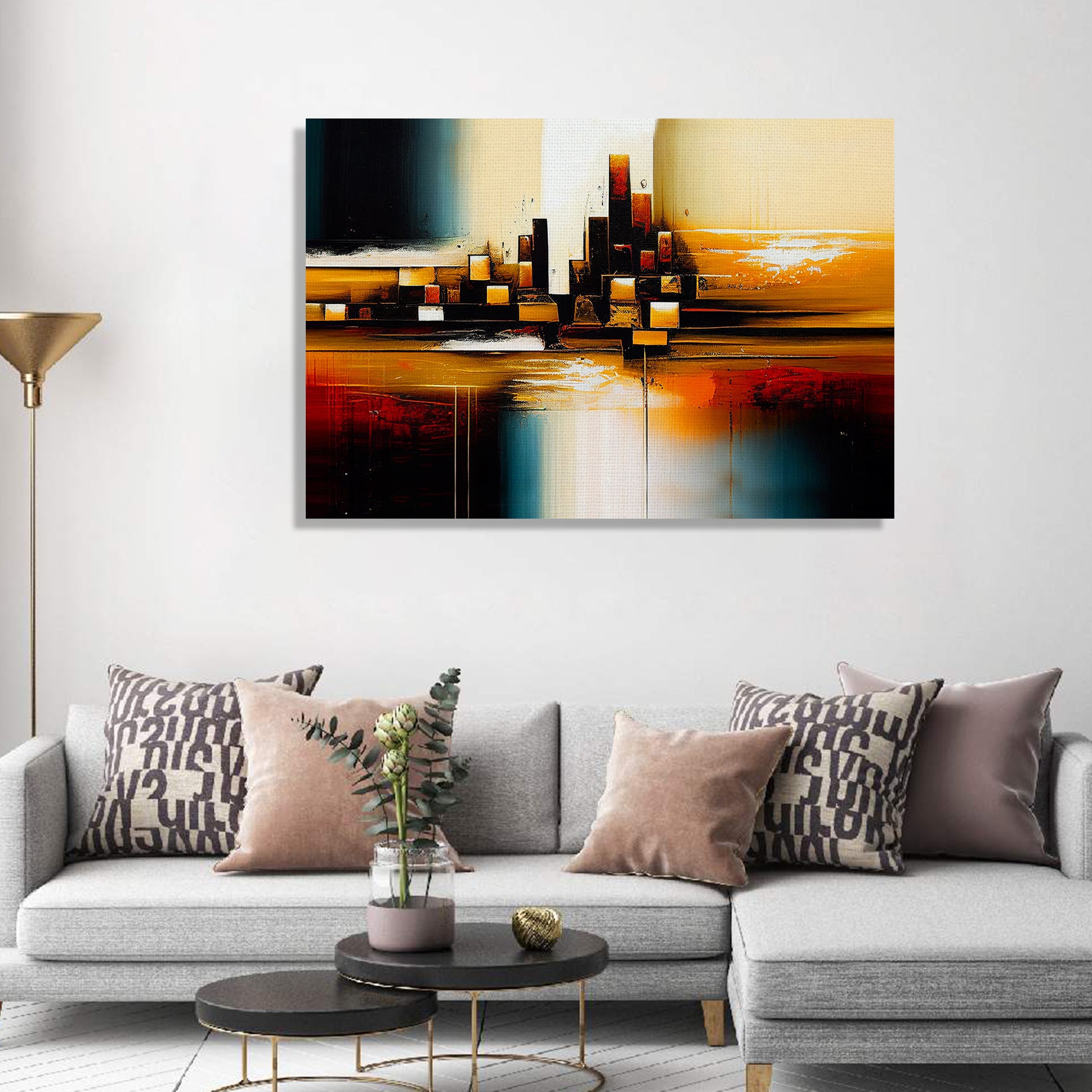 Modern Art Canvas Painting - Abstract Art Canvas for Living Room Wall Decor-Kotart