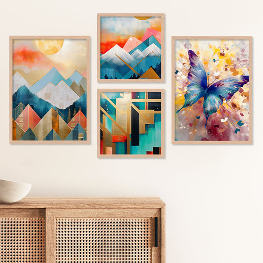 KOTART Aesthetic Decorative Wall Decor Paintings with Frame for Home - Painting for Living Room Bedroom Office - Framed Painting for Wall Decoration-Kotart