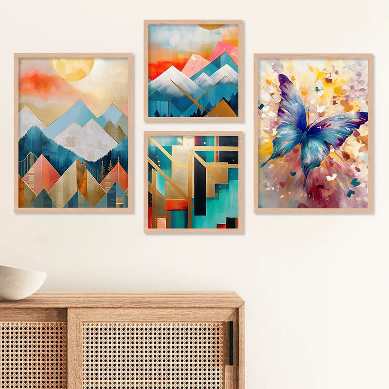 KOTART Aesthetic Decorative Wall Decor Prints with Frame for Home - Print for Living Room Bedroom Office - Framed Print for Wall Decoration by Kotart store