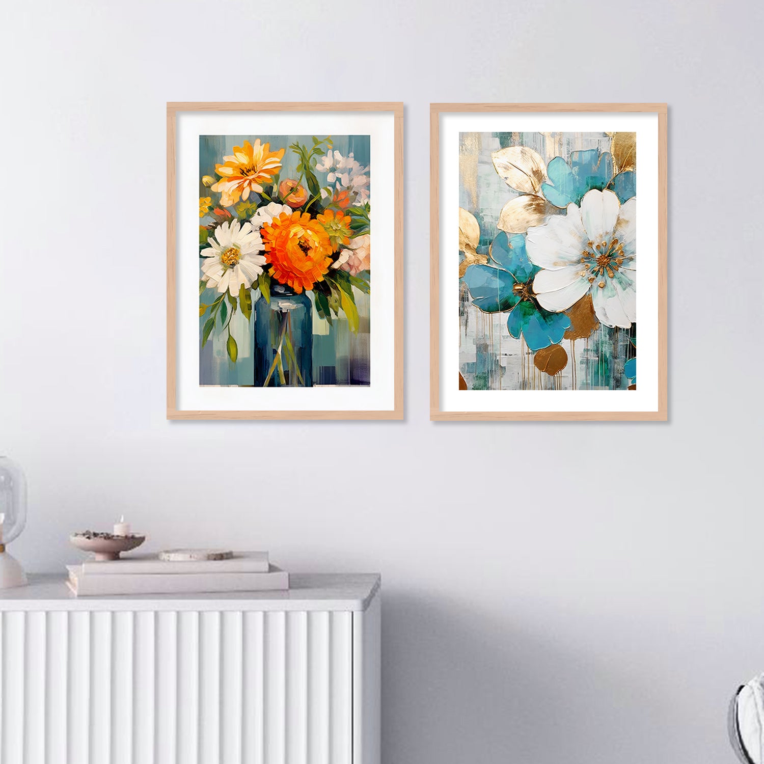 Floral Framed Painting for Wall Decor-Kotart