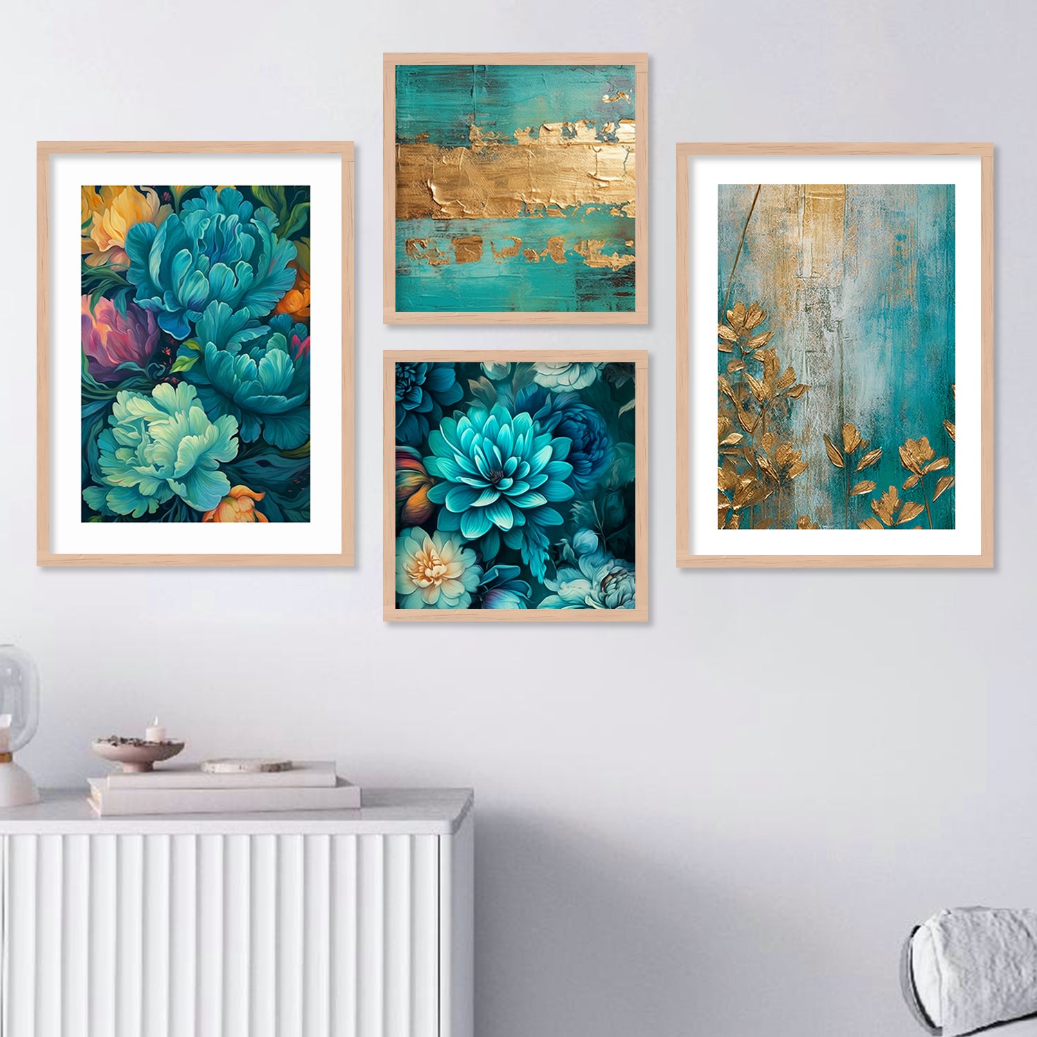 Beautiful Floral Framed Painting for Living Room Bedroom Decor-Kotart