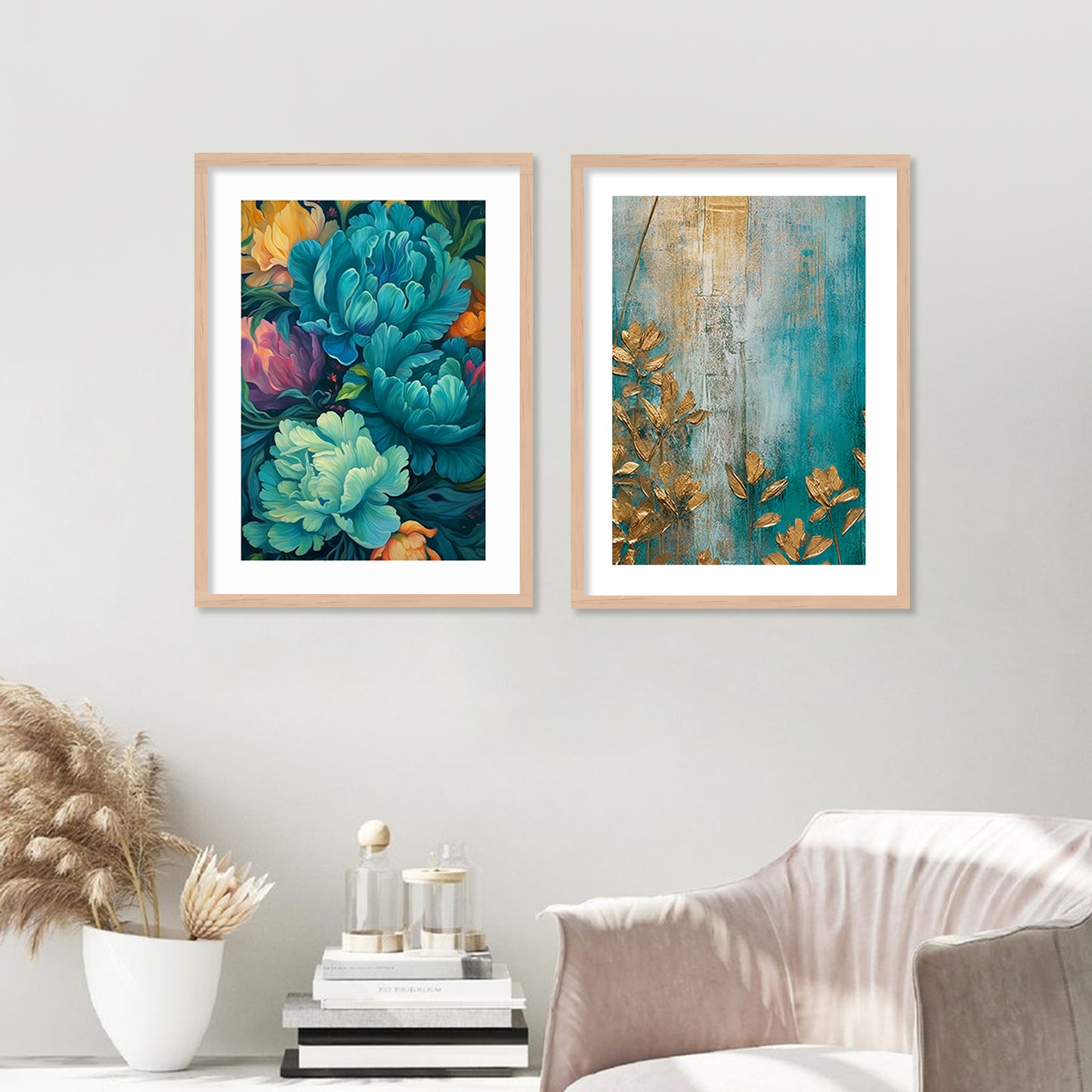 Beautiful Floral Framed Painting for Living Room Bedroom Decor-Kotart