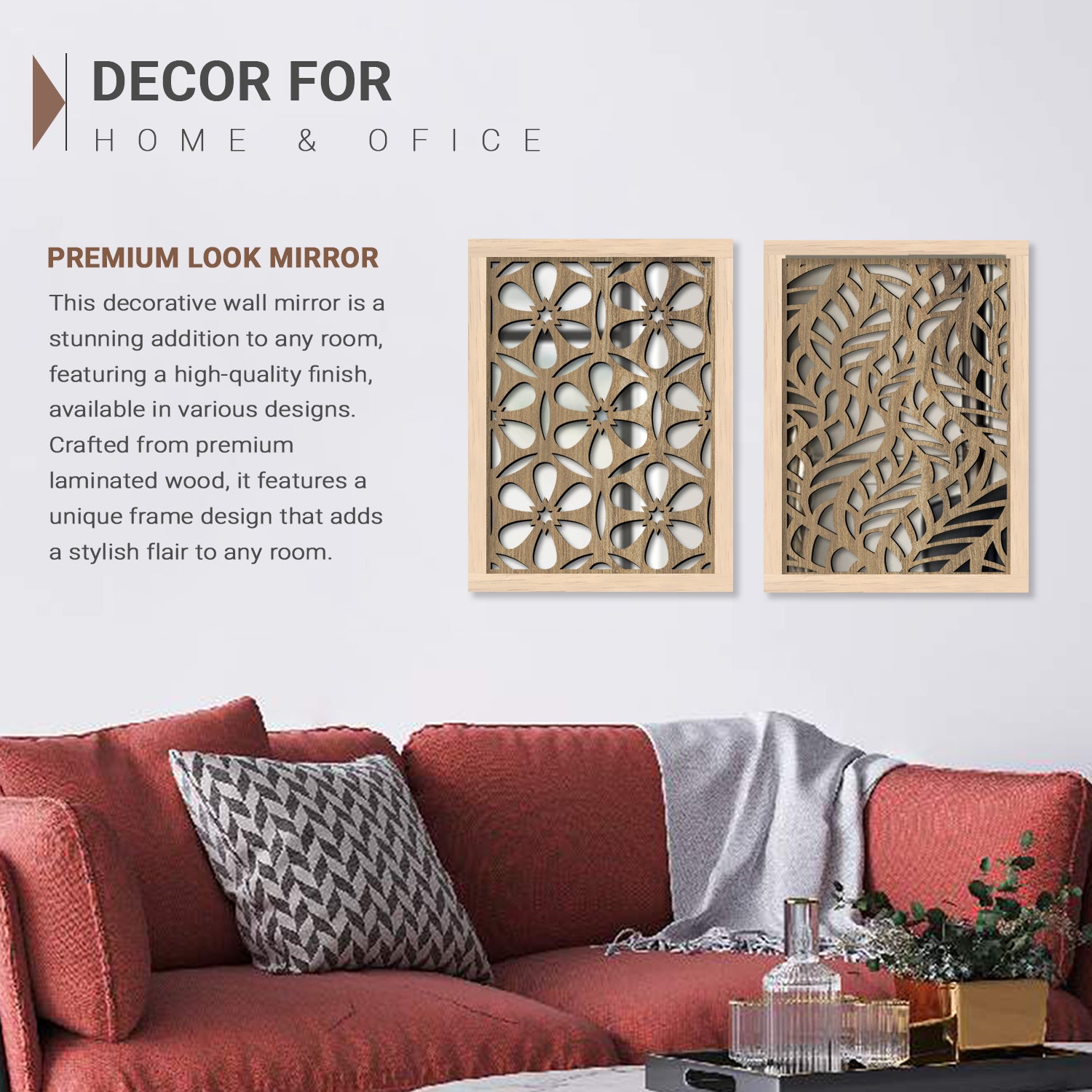 Decorative Jharokha Wall Mirror for Home Living Room Wall Decor-Kotart