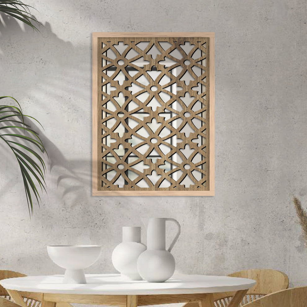 Decorative Wooden Jharokha Wall Mirrors Kotart