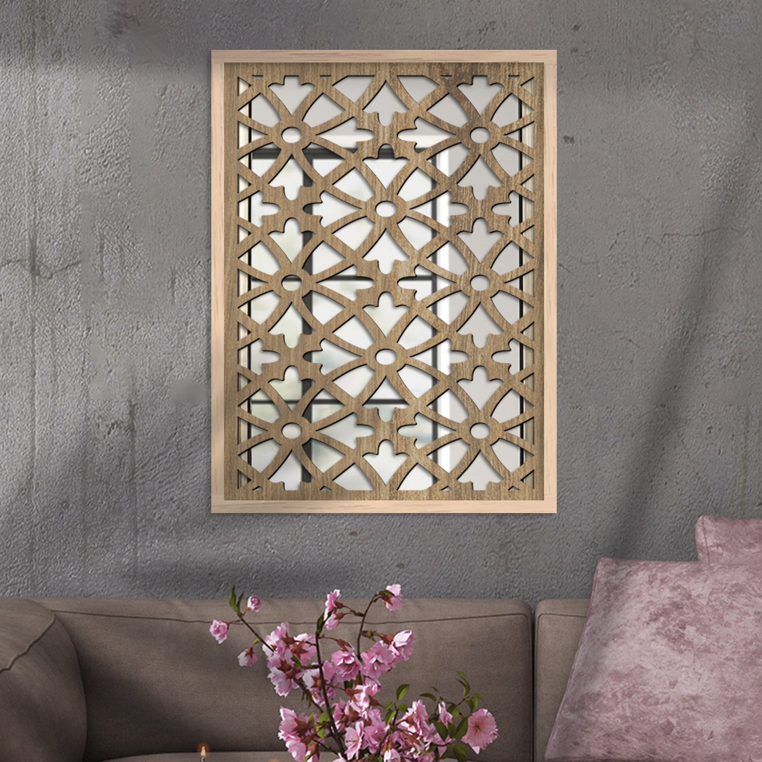 Decorative Wooden Jharokha Wall Mirrors Kotart