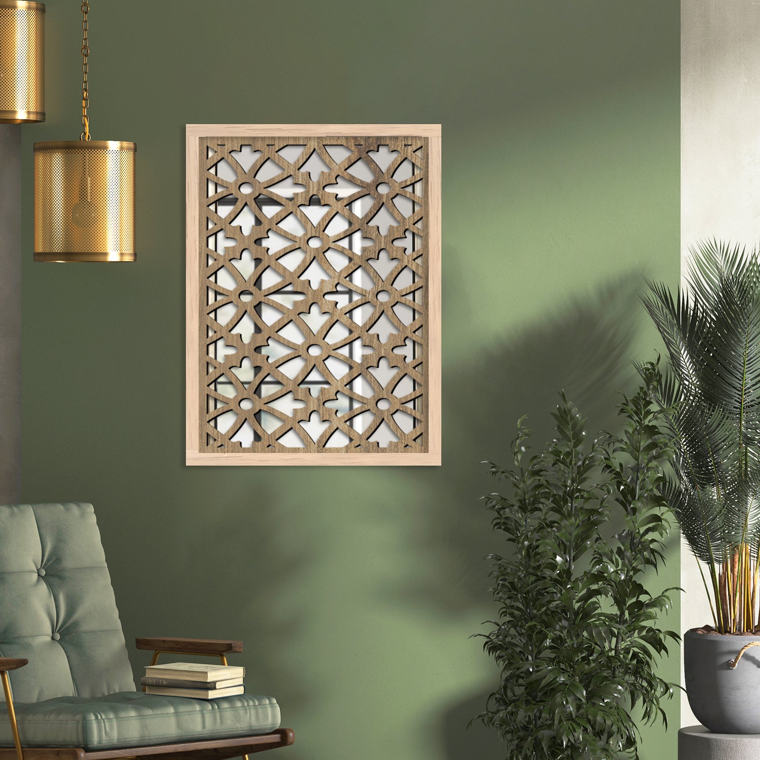 Decorative Wooden Jharokha Wall Mirrors Kotart