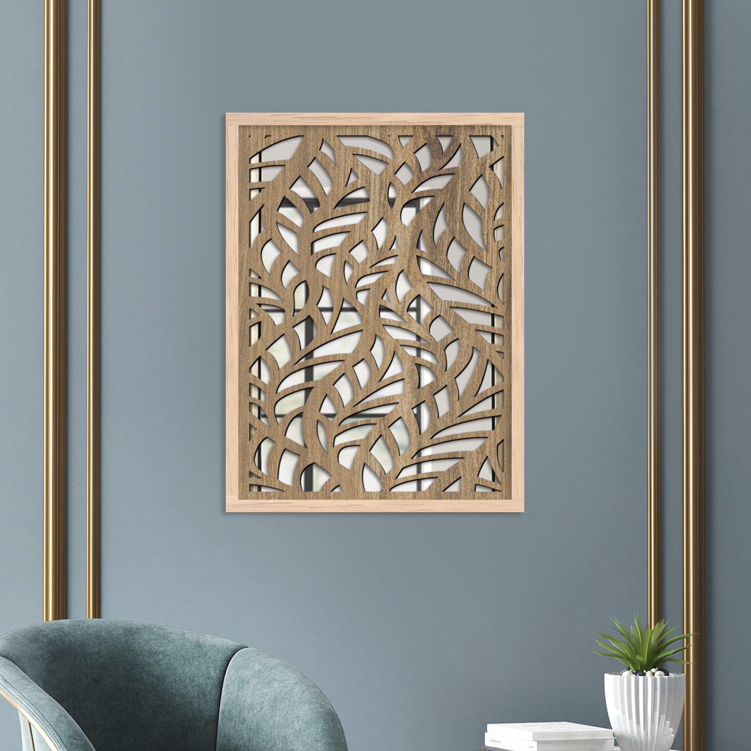 Buy CRAFT TREE MDF Handpainted Rectangle Wall Hanging Blue Colour Wall  Hanging Jharokha Frame Online at Low Prices in India - Amazon.in