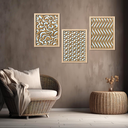 Laser Cut Jharokha Decorative Wall Mirrors for Living Room Bedroom Decor