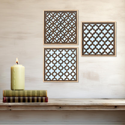 Laser Cut Jharokha Decorative Wall Mirrors for Living Room Bedroom Decor