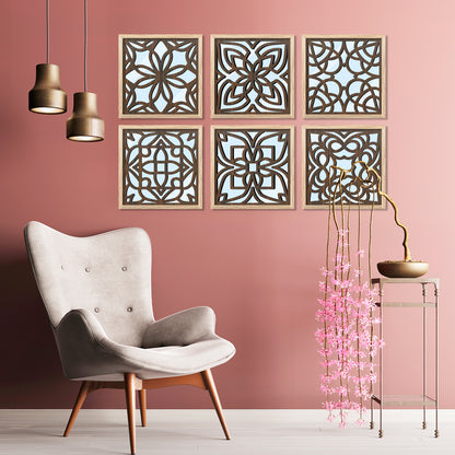 Laser Cut Jharokha Decorative Wall Mirrors for Living Room Bedroom Decor