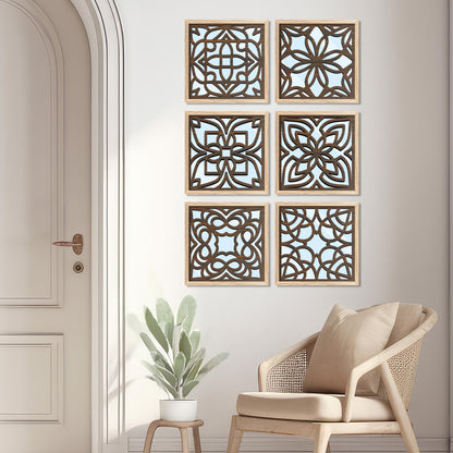 Laser Cut Jharokha Decorative Wall Mirrors for Living Room Bedroom Decor