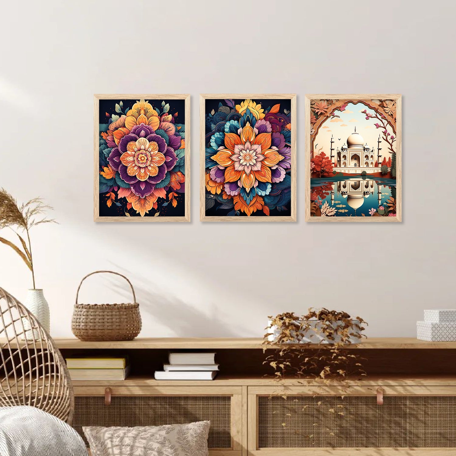 Modern Mandala Art Canvas Painting for Home Living Room and Office Wal -  Kotart