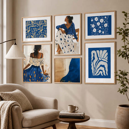 Modern Art  Prints with Frame for Living Room Bedroom Home and Office Wall Decor Set of 6