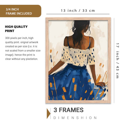 Modern Art  Prints with Frame for Living Room Bedroom Home and Office Wall Decor Set of 6