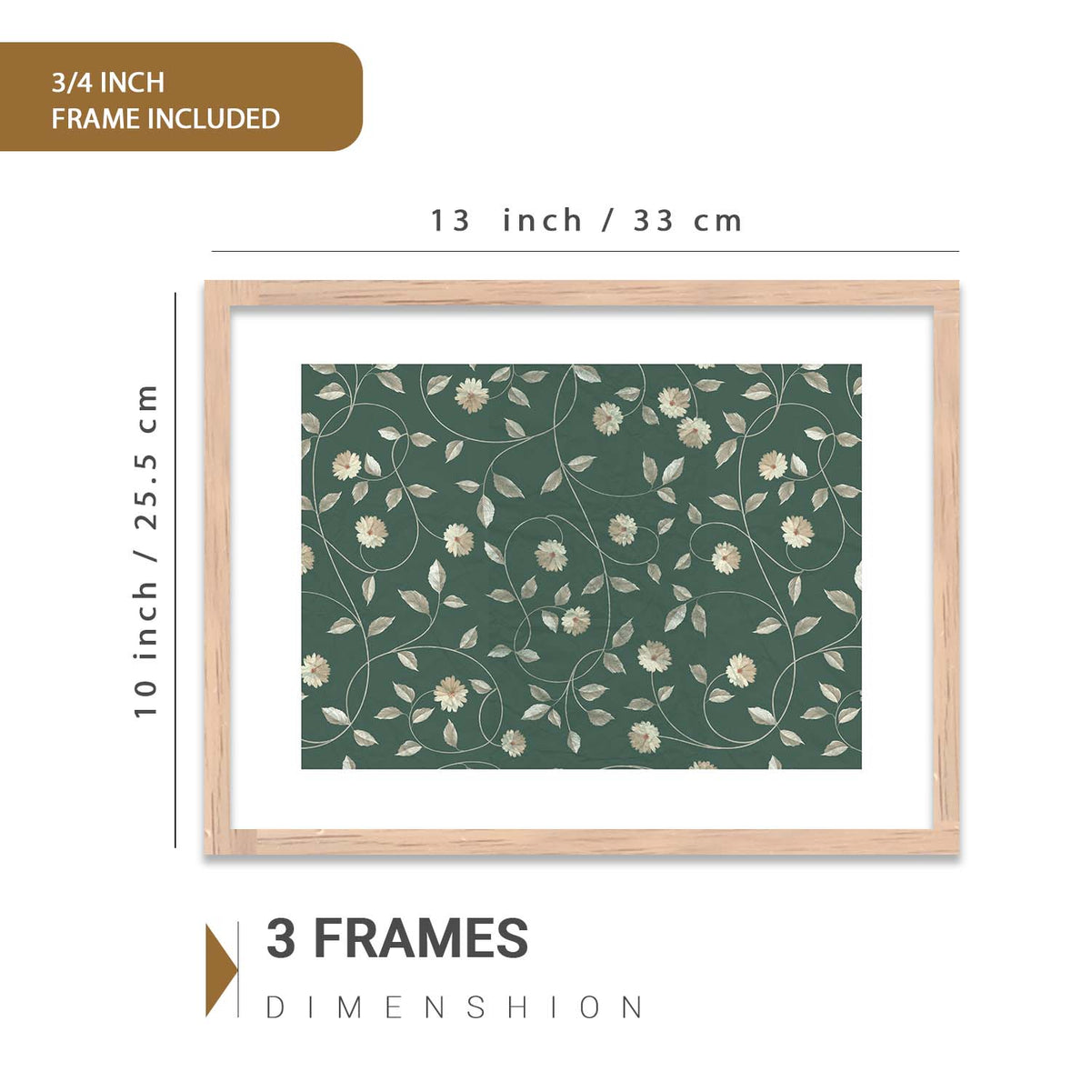 Nature Art Prints with Frame for Living Room Bedroom Home and Office Wall Decor Set of 6