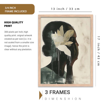 Nature Art Prints with Frame for Living Room Bedroom Home and Office Wall Decor Set of 6