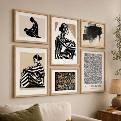 Baho Art Prints with Frame for Living Room Bedroom Home and Office Wall Decor Set of 6