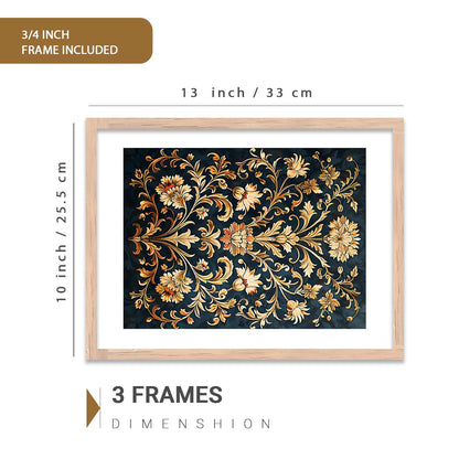 Baho Art Prints with Frame for Living Room Bedroom Home and Office Wall Decor Set of 6